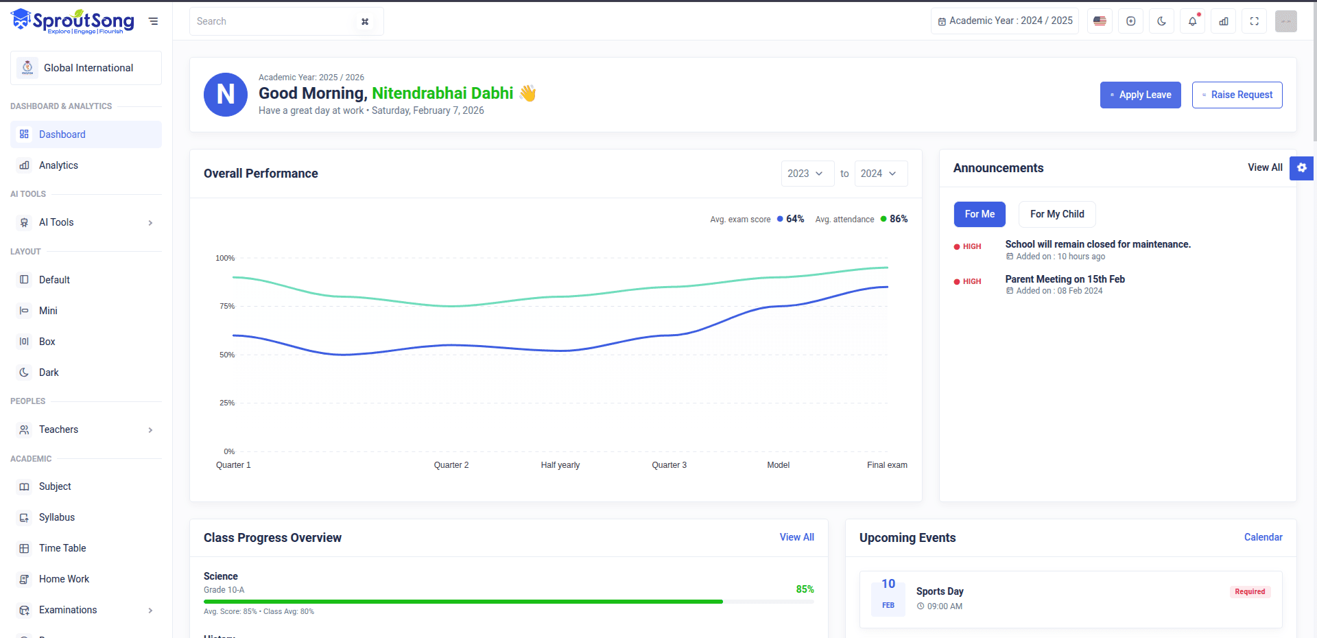 Parent Dashboard
